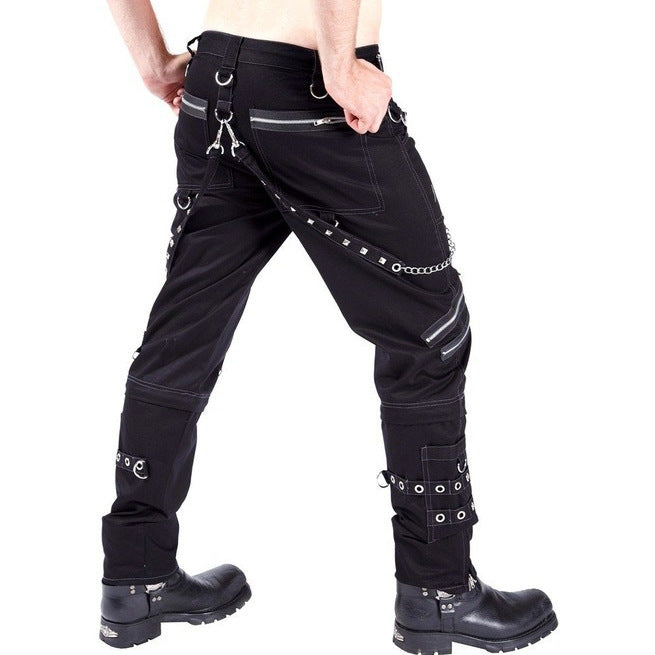 Herren Cargo-Hose mit Ketten-Details und praktischen Taschen R&B