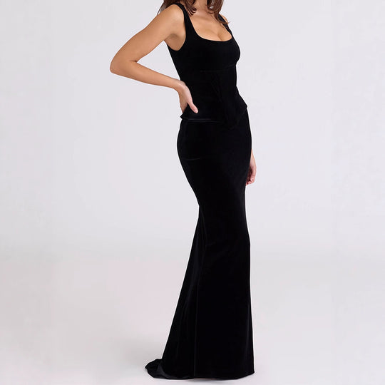 Damen Figurumspielendes Maxikleid mit elegantem Schnitt R&B