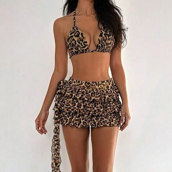 Damen Triangel-Bikini mit voluminösem Wickelrock R&B
