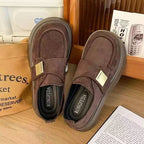 Damen Chunky Clogs aus weichem Wildleder mit verstellbarem Klettverschluss R&B