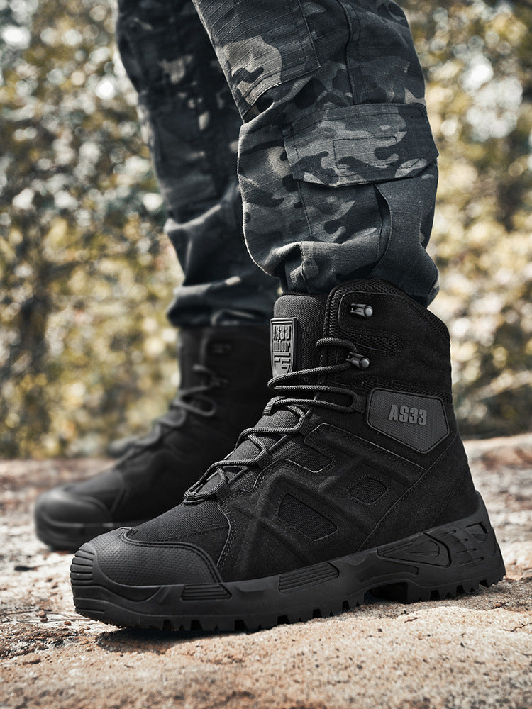 Herren strapazierfähige Tactical Boots mit hohem Schutz und rutschfester Sohle R&B