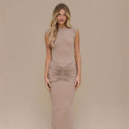 Damen glamouröses Abendkleid mit figurbetontem Schnitt und eleganter Raffung R&B