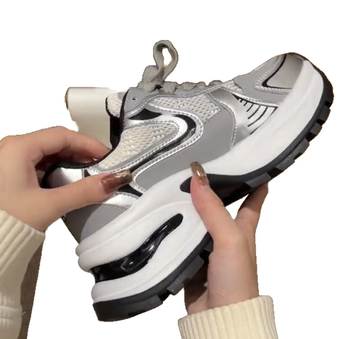Damen Sportliche Sneakers mit atmungsaktiver Mesh-Oberfläche und dynamischer Dämpfung R&B