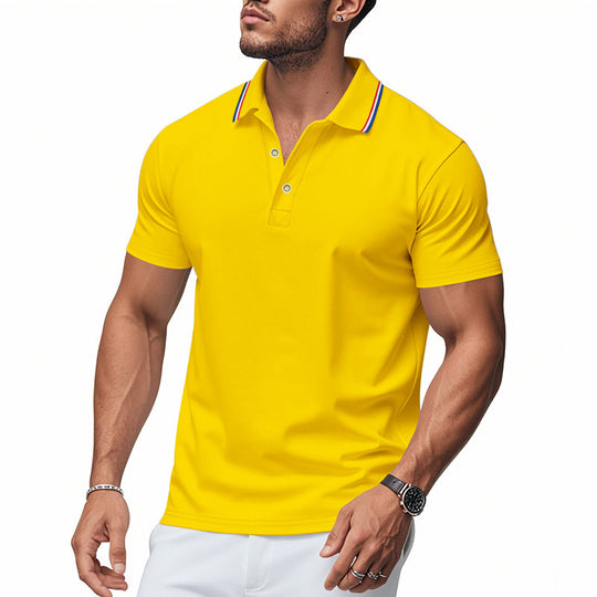 Herren Poloshirt mit modernem Kragen und feuchtigkeitsregulierender Technologie R&B