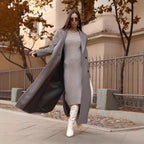 Damen Eleganter Doppelreiher-Mantel mit strukturierten Details R&B