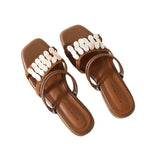 Damen Dekorative Riemchen-Sandalen mit glitternden Pailletten R&B