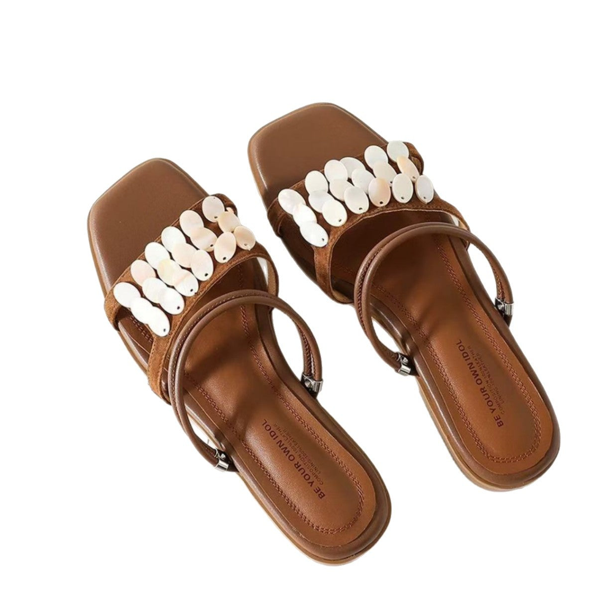 Damen Dekorative Riemchen-Sandalen mit glitternden Pailletten R&B