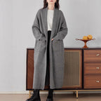 Damen Grob gestrickter Cardigan mit offenen Seiten und praktischen Taschen