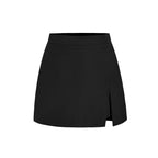 Damen eleganter Kurzrock mit seitlichem Schlitz und hohem Bund R&B
