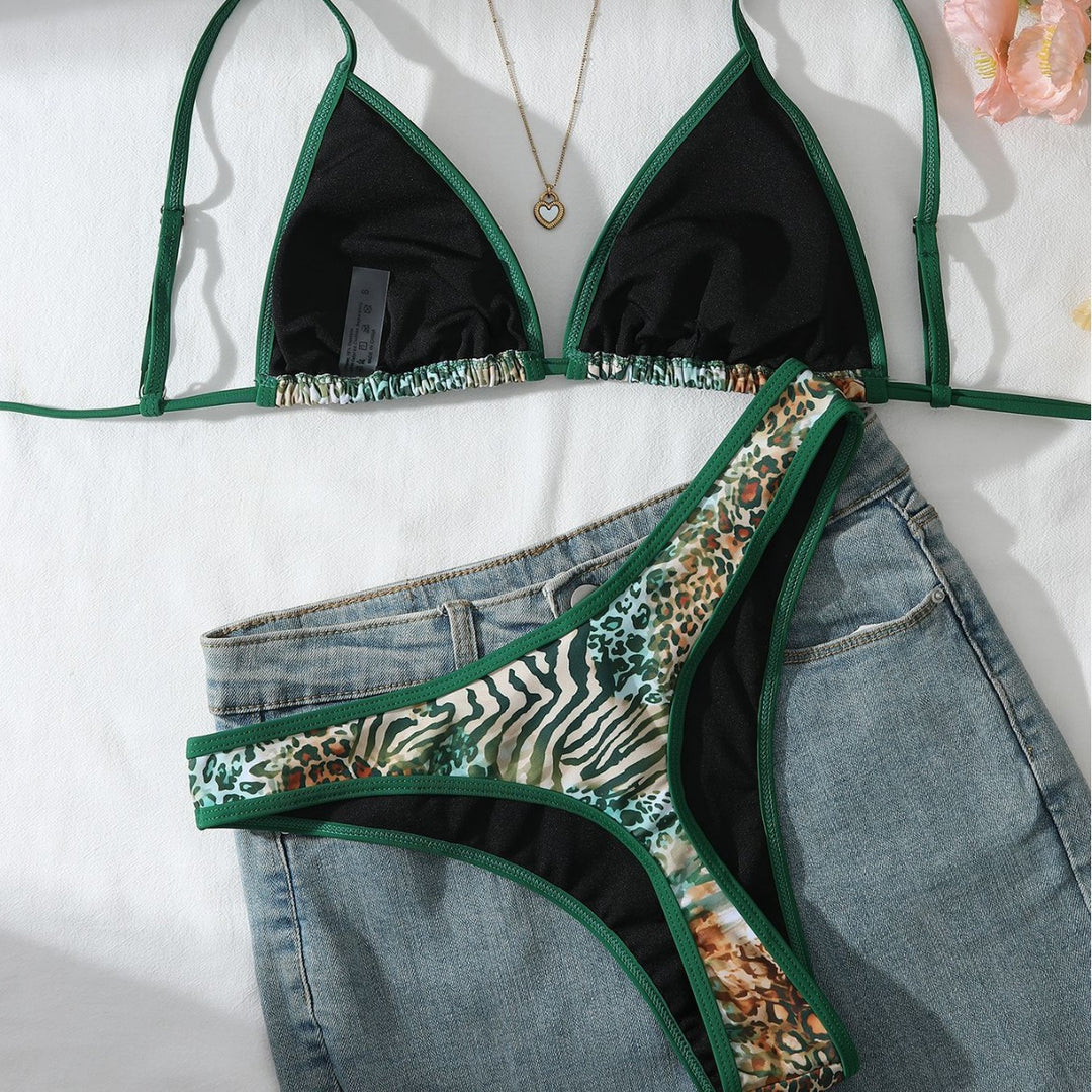 Damen Tiermuster Bikini Set R&B