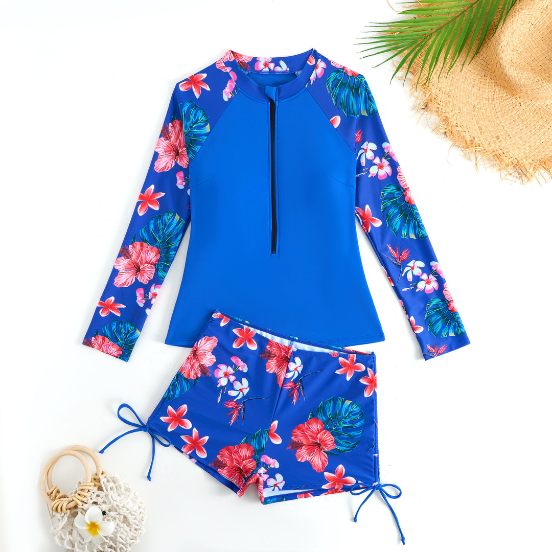 Damen Sportlicher Langarm-Surfuanzug R&B
