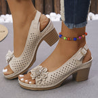Damen Sandaletten mit floralem Detail von R&B