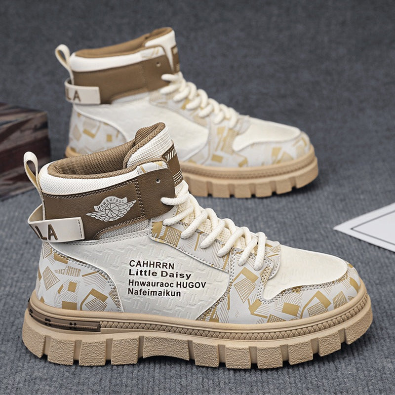 Damen Hochwertige Sneaker mit geometrischem Muster und strapazierfähiger Sohle R&B