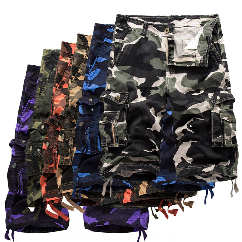 Herren taktische Cargoshorts mit multifunktionalen Taschen und verstellbarem Kordelzug