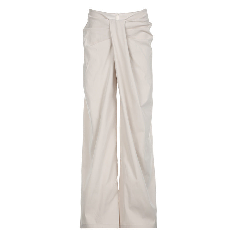 Damen elegante Palazzo-Hose mit raffinierter Drapierung R&B