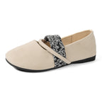 Damen bequeme Mokassins mit dekorativem Riemendesign R&B