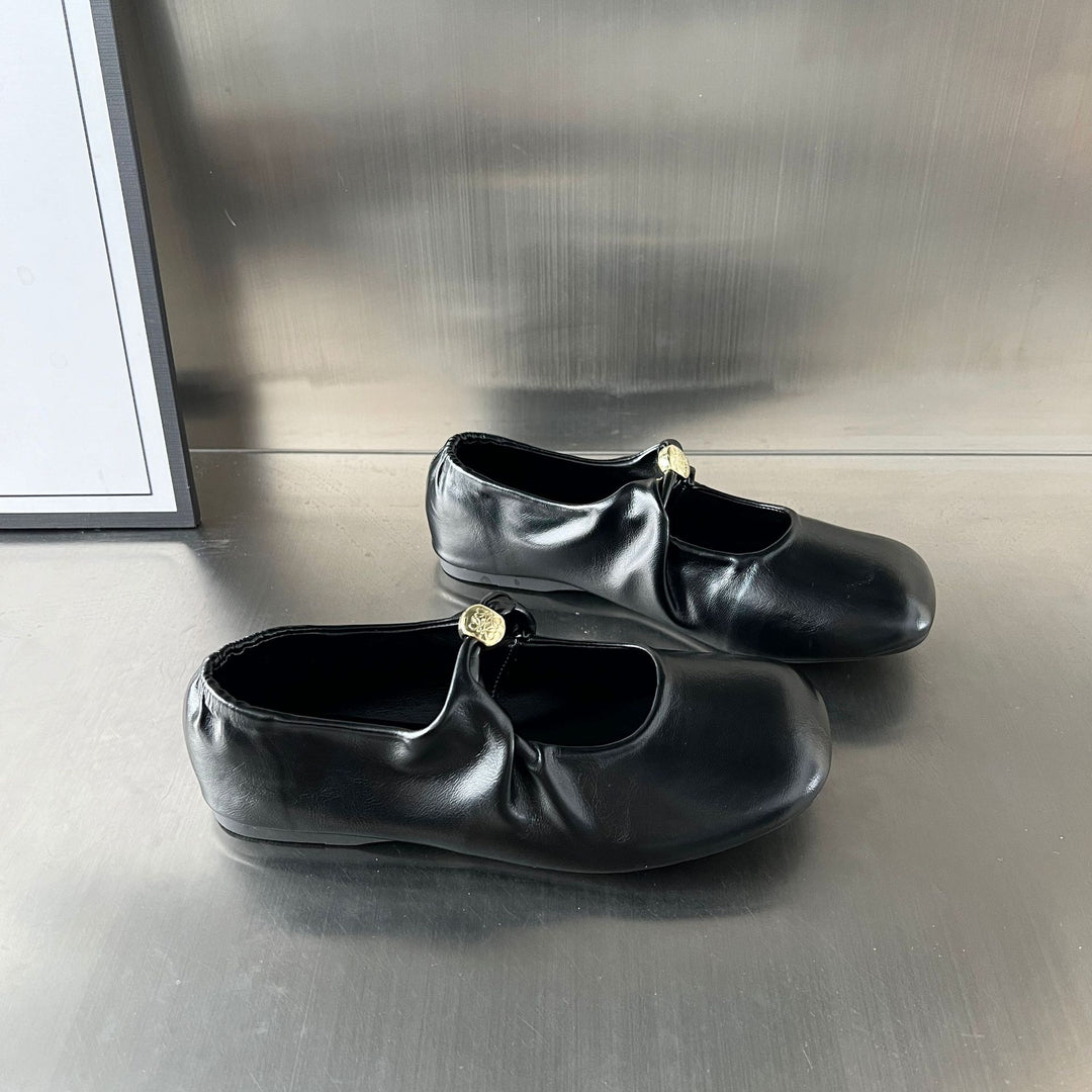 Damen elegante Ballerinas mit dekorativem Riemen und komfortablem Fußbett R&B
