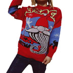 Damen Weihnachts-Pullover mit festlichem Rentier-Motiv und kreativen Designs R&B