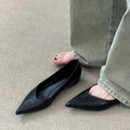 Damen elegante Slipper mit spitzem Zehenbereich und hochwertiger Lederoptik R&B