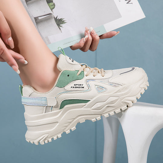 Damen Sportliche Sneakers mit dickem Profil und atmungsaktivem Obermaterial R&B