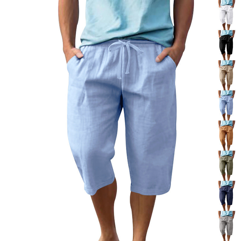 Herren leichte Freizeithose mit elastischem Bund und praktischen Taschen R&B