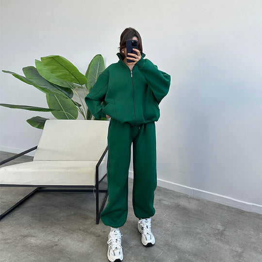 Damen lässiger Zweiteiler mit oversized Hoodie und Jogginghose R&B