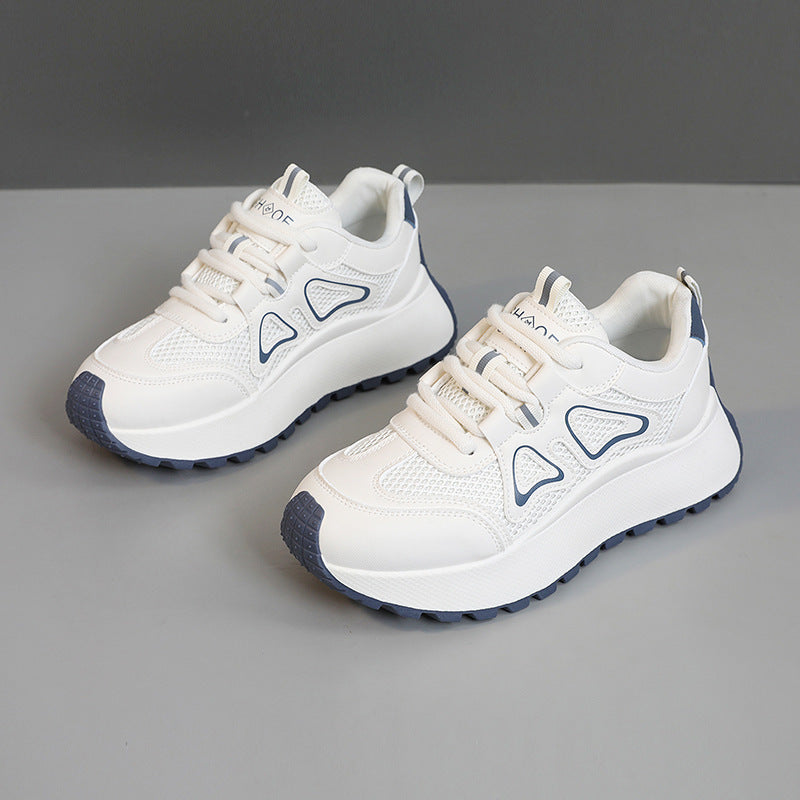 Damen sportliche Sneakers mit atmungsaktiver Mesh-Oberfläche und stoßdämpfender Sohle R&B