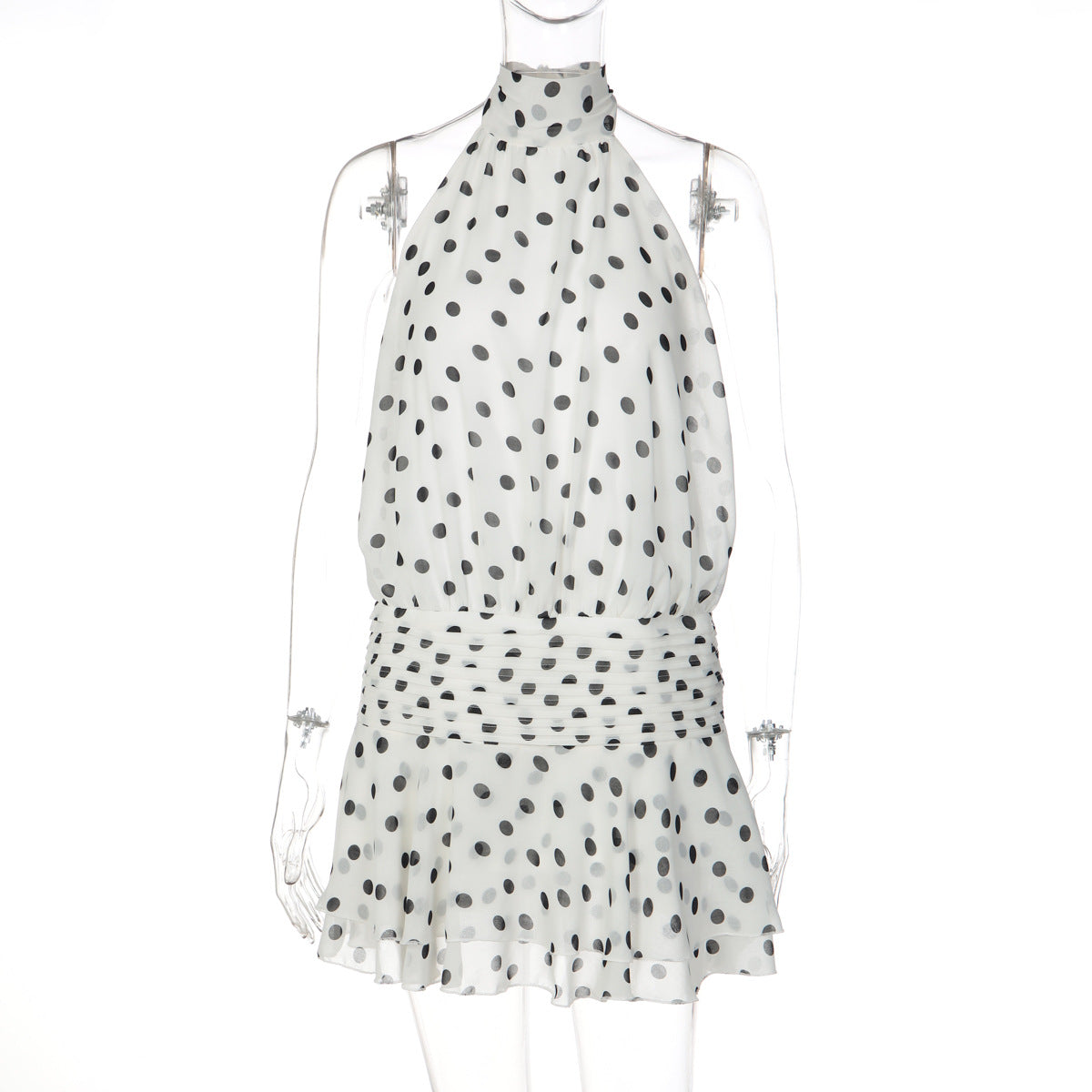 Damen Halterkleid mit verspieltem Punkten R&B