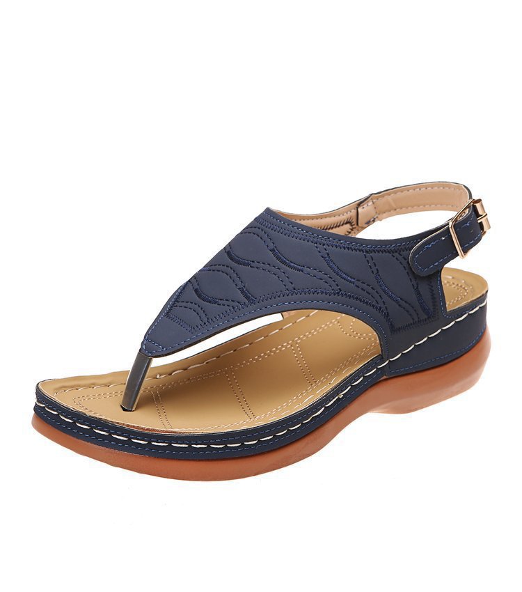 Damen Komfortable Zehentrenner-Sandalen mit elegantem Riemendesign R&B