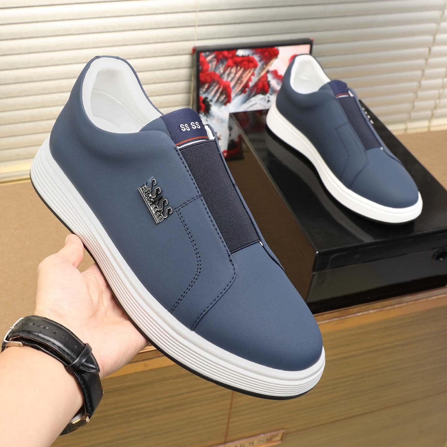 Damen Sportliche Slip-On Sneakers mit flexibler Sohle und dämpfendem Komfort R&B