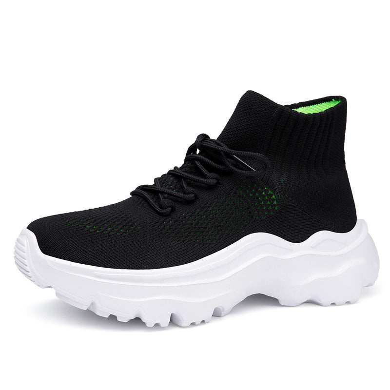 Damen Strick-Sneakers mit hohem Kragen und rutschfester Sohle R&B