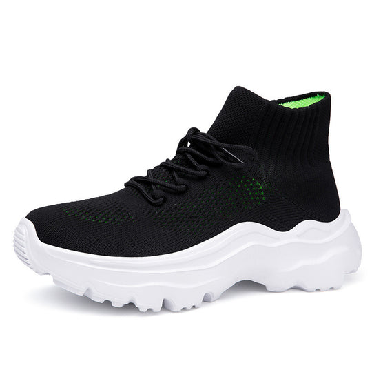Damen Strick-Sneakers mit hohem Kragen und rutschfester Sohle R&B