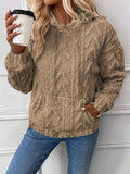 Damen Kapuzenpullover aus kuscheligem Material mit eingearbeitetem Beuteltaschen R&B