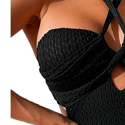 Damen Eleganter Schnitt Badeanzug mit raffinierten Rüschendetails R&B