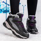 Damen Warm gefütterte Winterstiefel mit rutschfester Sohle und verstellbarem Klettverschluss R&B