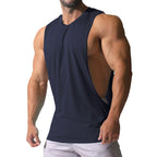 Herren nan Muskelshirt mit extra tiefen Armöffnungen und atmungsaktivem Baumwollmix R&B