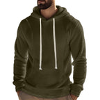 Herren weicher Fleece-Hoodie mit Schneeschutz und kontrastierenden Säumen