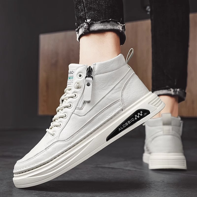 Herren modische High-Top Sneakers mit praktischer seitlicher Reißverschlussöffnung und Hochleistungssohle R&B