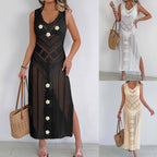Damen Häkel-Kleid mit floralem Design R&B