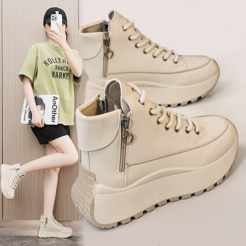 Damen High-Top Sneakers mit elegantem Reißverschluss und dämpfender Laufsohle R&B