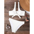 Damen Triangel-Bikini mit modischem Knotendetail und hochwertiger Textur R&B