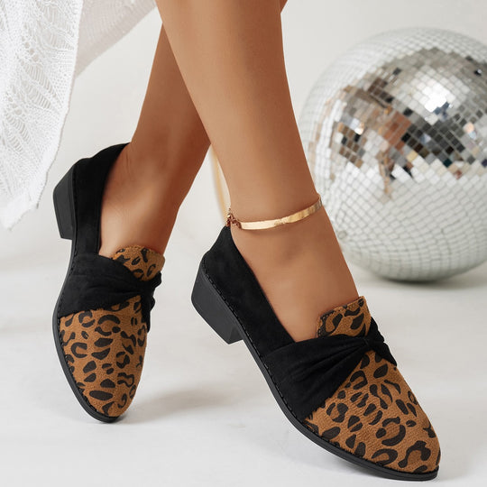 Damen elegante Ballerinas mit floralem Knoten-Design R&B