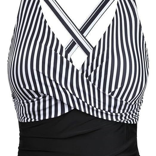 Damen Sportliches Tankini-Oberteil mit floralem Schnitt R&B