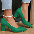 Damen elegante Pumps mit blockiertem Absatz R&B