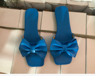 Damen Bequeme Schlappen mit großem Schleifen-Detail R&B
