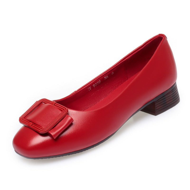 Damen Komfortable und elegante Ballerinas mit modischem Schnallen-Detail R&B