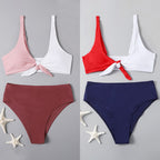 Damen Bikini-Set mit innovativem Knoten-Design und hoch geschnittenem Höschen R&B