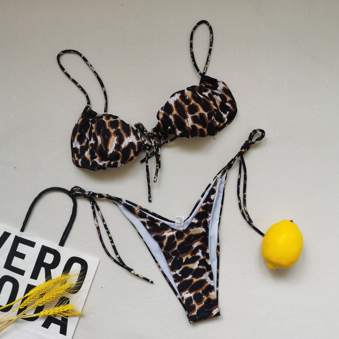 Damen Triangel-Bikini mit regulierbaren Bindebändern R&B
