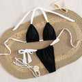 Damen Triangel-Bikini mit verstellbaren Trägern und femininem Bindedetail R&B