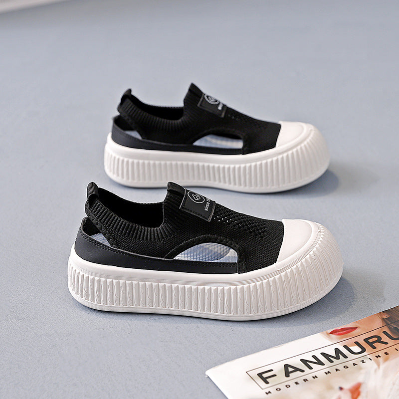 Damen Sneakers mit elastischem Obermaterial und sportlicher Plattform R&B